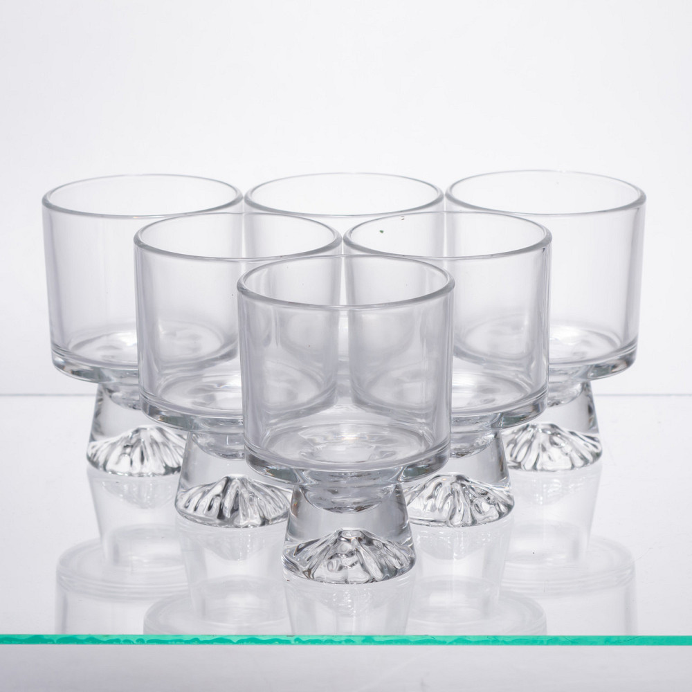 Набір креманок із товстого скла на ніжці 6 штук по 200 мл 64486-69 Коломыя - изображение 5