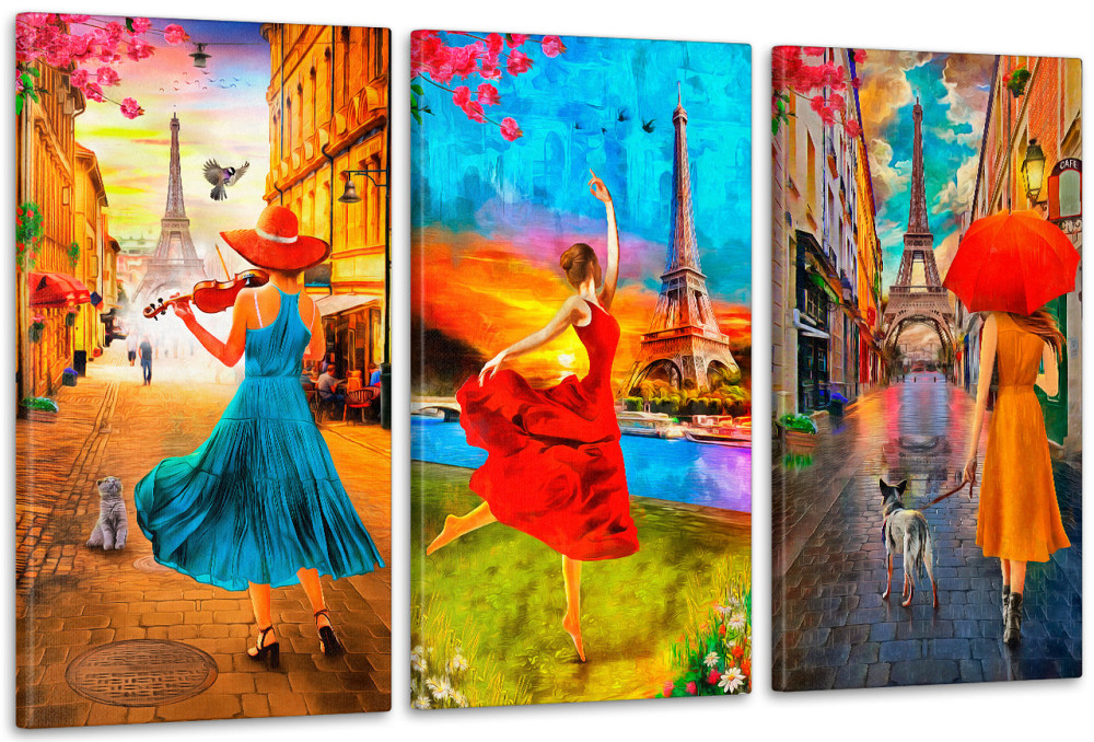 Модульная картина в гостиную / спальню   Дівчата     ART-018_3A 100х150 см Киев - изображение 1