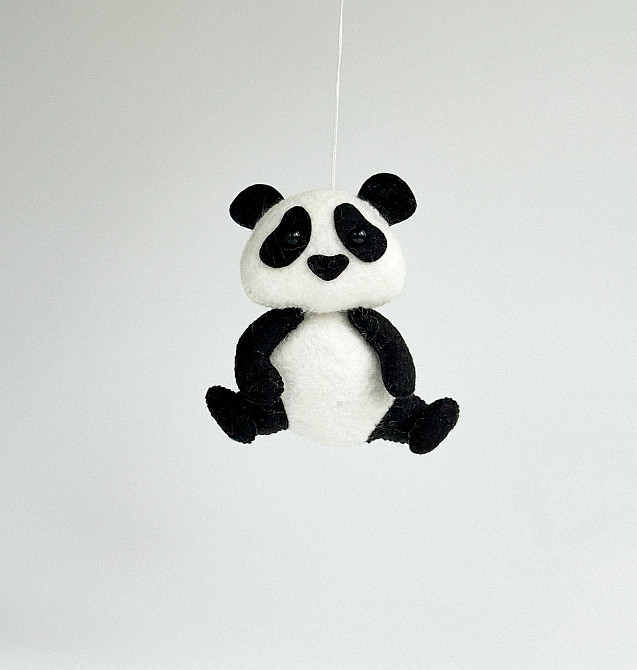 Іграшка з фетру ручної роботи Панда Київ - фото 2