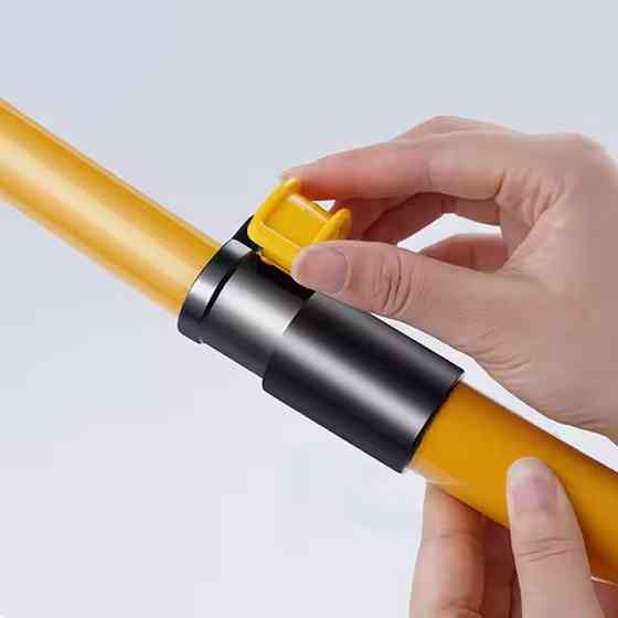 Швабра автомобільна для мийки з висувною телескопічною вигнутою ручкою розмір 28х100 см, жовта Кам'янець-Подільський