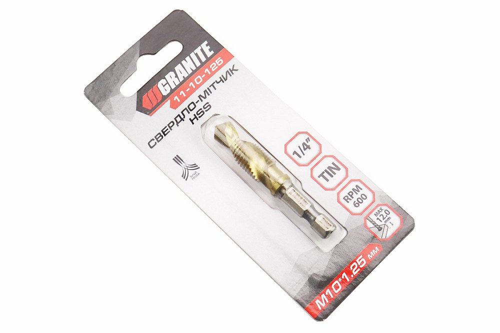Свердло-мітчик по металу M10x1,25мм HSS DIN338 11-10-125 Київ - фото 1