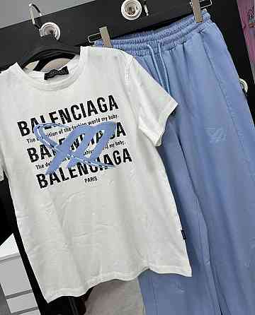 Стильний жіночий, зручний костюм двонитка пеньє + кулір Блакитний, 42 Одеса