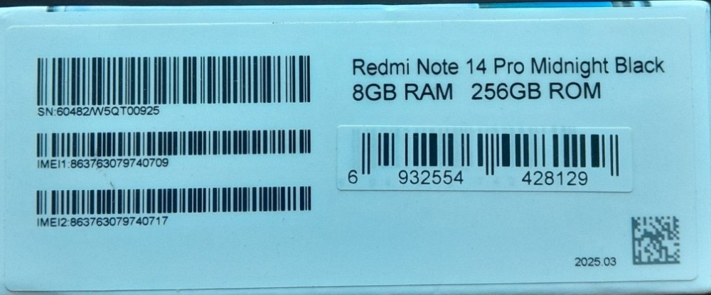 Смартфон Xiaomi Redmi Note 14 Pro 8/256GB Midnight Black Київ - фото 4