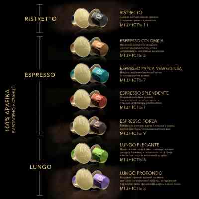 Кофе L'OR Espresso Forza совместимы с Nespresso 100% Арабика в капсулах 10 шт (8711000357934) Винница