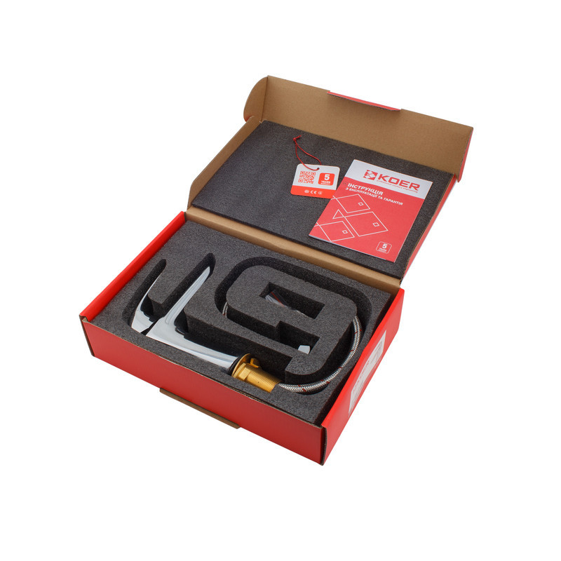 Смеситель для умывальника Koer KB-10008-01 хромированный (KR3470) Харьков - изображение 3