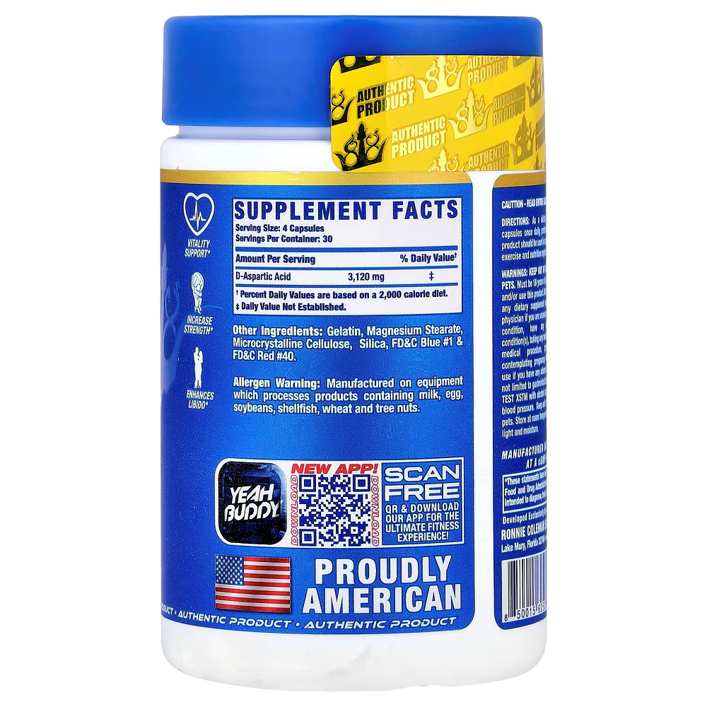 Тестостероновий бустер Ronnie Coleman Vital Edition, Test XS™, 120 Capsules (780 mg per Capsule) Луцьк - фото 2