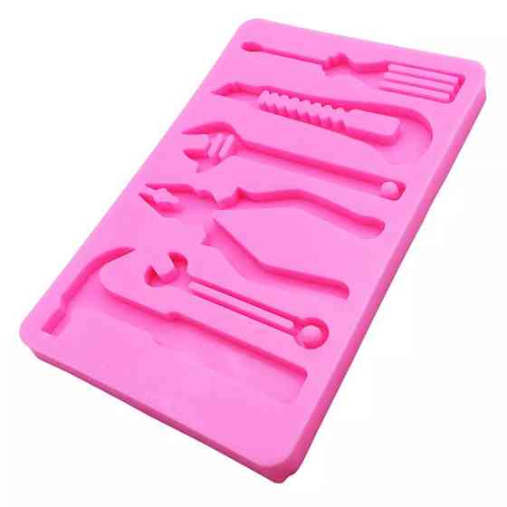 Силиконовая форма Набор инструментов 65 на 98 мм розовый Киев