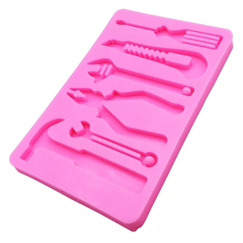 Силиконовая форма Набор инструментов 65 на 98 мм розовый Киев - изображение 5