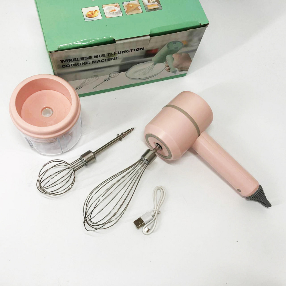 Ручной беспроводной миксер-измельчитель 2 в 1. Цвет: розовый OP-36 Львов - изображение 8
