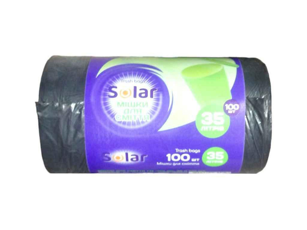 Пакети для смiття 100шт 35л ТМ SOLAR Київ - фото 1