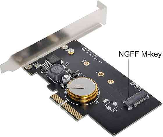 Адаптер PCI-E 3.0 x4 для M.2 NGFF M Key SSD Nvme Card PCI Express із захистом від збою живлення Луцк