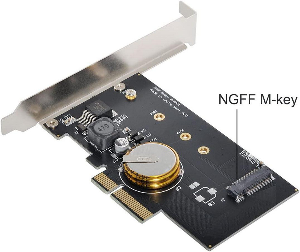 Адаптер PCI-E 3.0 x4 для M.2 NGFF M Key SSD Nvme Card PCI Express із захистом від збою живлення Луцк - изображение 1