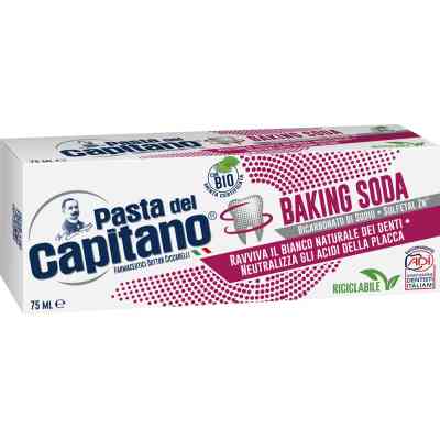 Зубная паста Pasta del Capitano Baking Soda Отбеливающая 75 мл (8002140039713) Вінниця