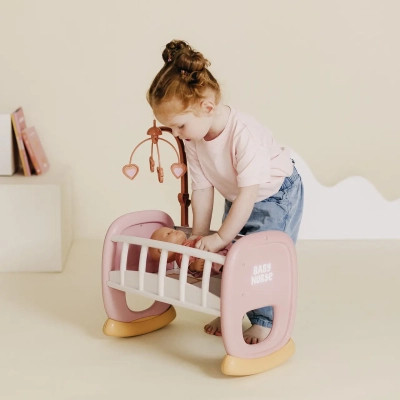 Игровой набор Smoby Колыбель Беби Ньорс. Терракотовая пудра с мобилем, 18 мес (7600220390) Винница - изображение 9