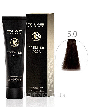 Крем-краска для волос T-LAB Professional Premier Noir Colouring Cream 5.0 натуральный светлый шатен Киев - изображение 1