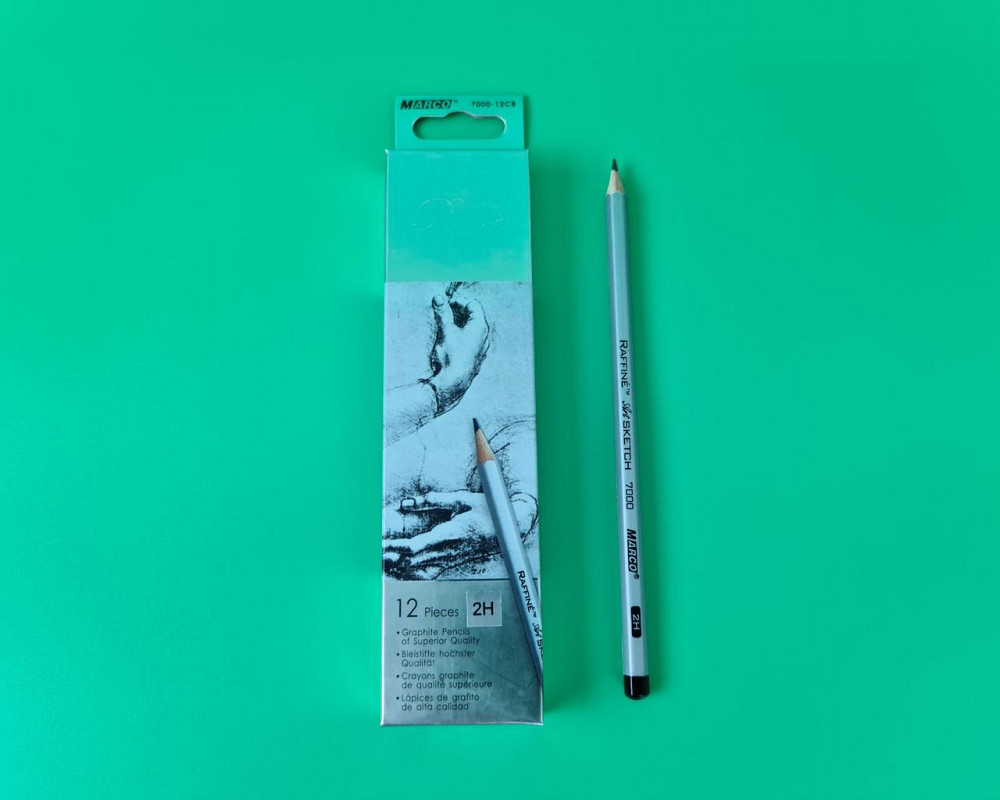 Карандаш простой набор 12шт тм. Марко №7000-2H raffine (1 пачка) Харьков - изображение 4