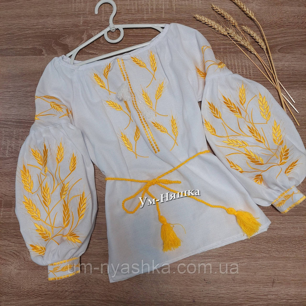 Дитяча натуральна вишита блузка з колосками Кривий Ріг - фото 5