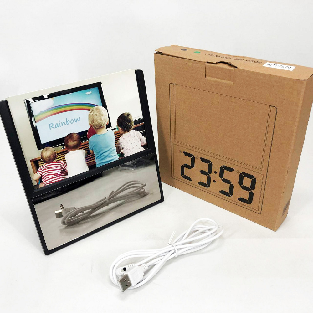 Красивий настільний годинник DS-6608, Практичний настільний годинник з підсвічуванням KS-42 Львів - фото 5