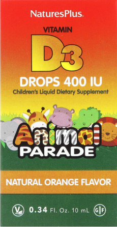 Vitamin D3 Liquid Natures Plus Vitamin D3 Liquid Drops Animal Parade 10ml Orange Київ