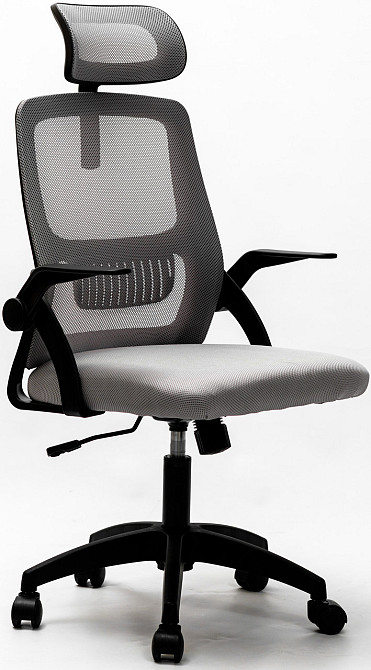 Кресло офисное Diego ErgoFlex сетка черно-серое Киев - изображение 8