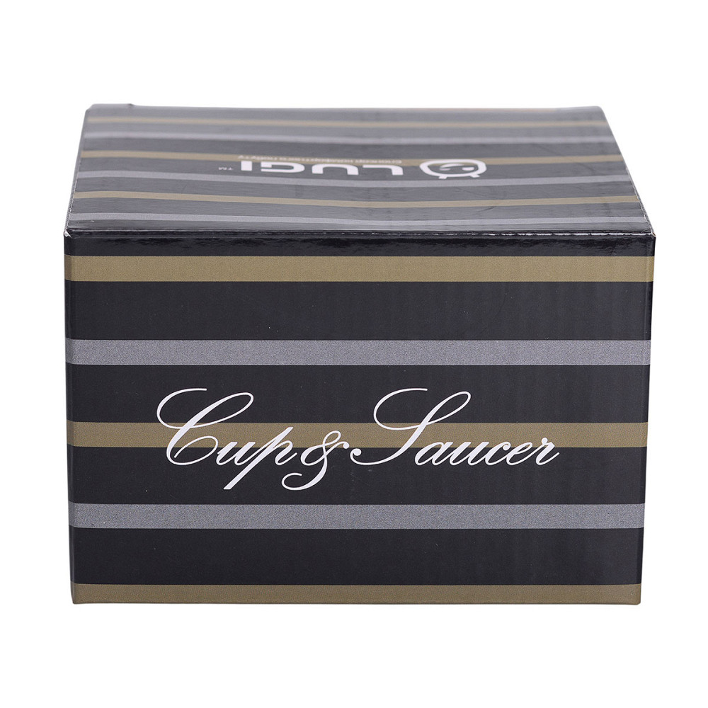 Liling Rongxiang Ceramic порцелянова чашка з чорним блюдцем 200 мл RX-N24708WP Киев - изображение 2