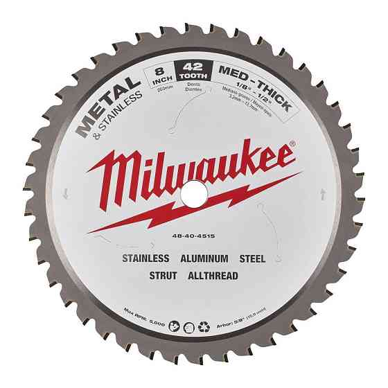 Диск пиляльний по металу MILWAUKEE, діаметр 203х15,8мм, 42 зуб. Одесса