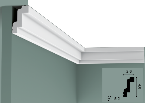 Карниз(плинтус) потолочный гладкий Orac Decor Basixx CB531N, лепной декор из пенопласта Днепр - изображение 1