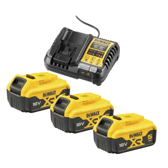 Профессиональное зарядное устройство + 3 шт АКБ 18V 5Ач DeWALT DCB1104P3 Киев