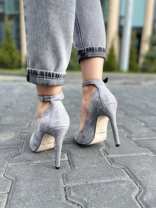 Nivelle Туфлі жіночі NIVELLE сірі натуральна замша каблук 10 см 36-39 (1769/10502-10512) Коломия - фото 7