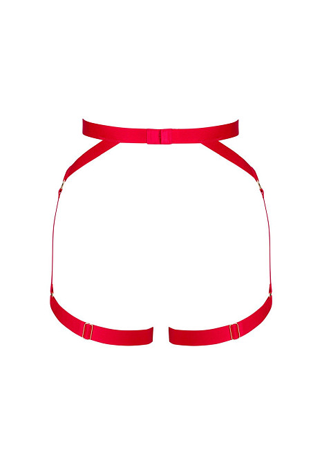 Портупея пояс Obsessive Elianes harness, красная, XS/S Sex Aura Киев - изображение 8