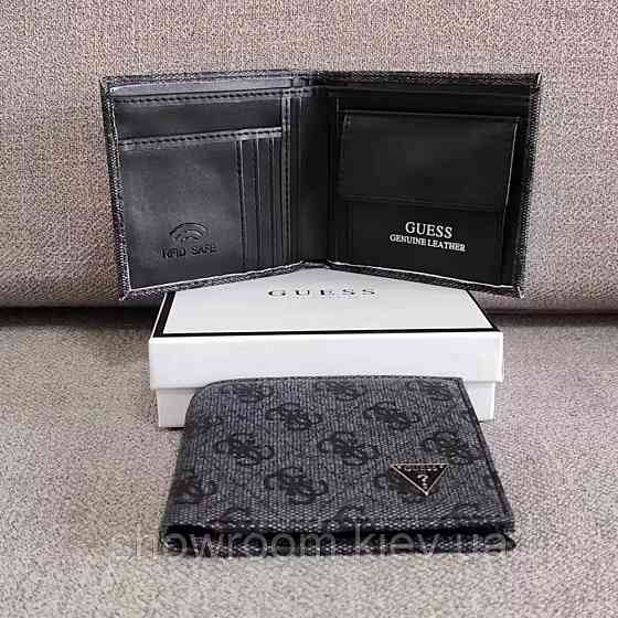 Мужской серый кошелек Guess (6010) Киев