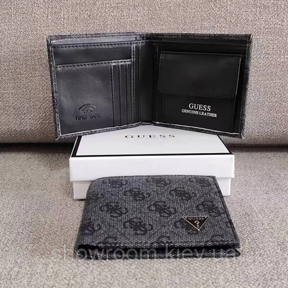 Мужской серый кошелек Guess (6010) Киев - изображение 3