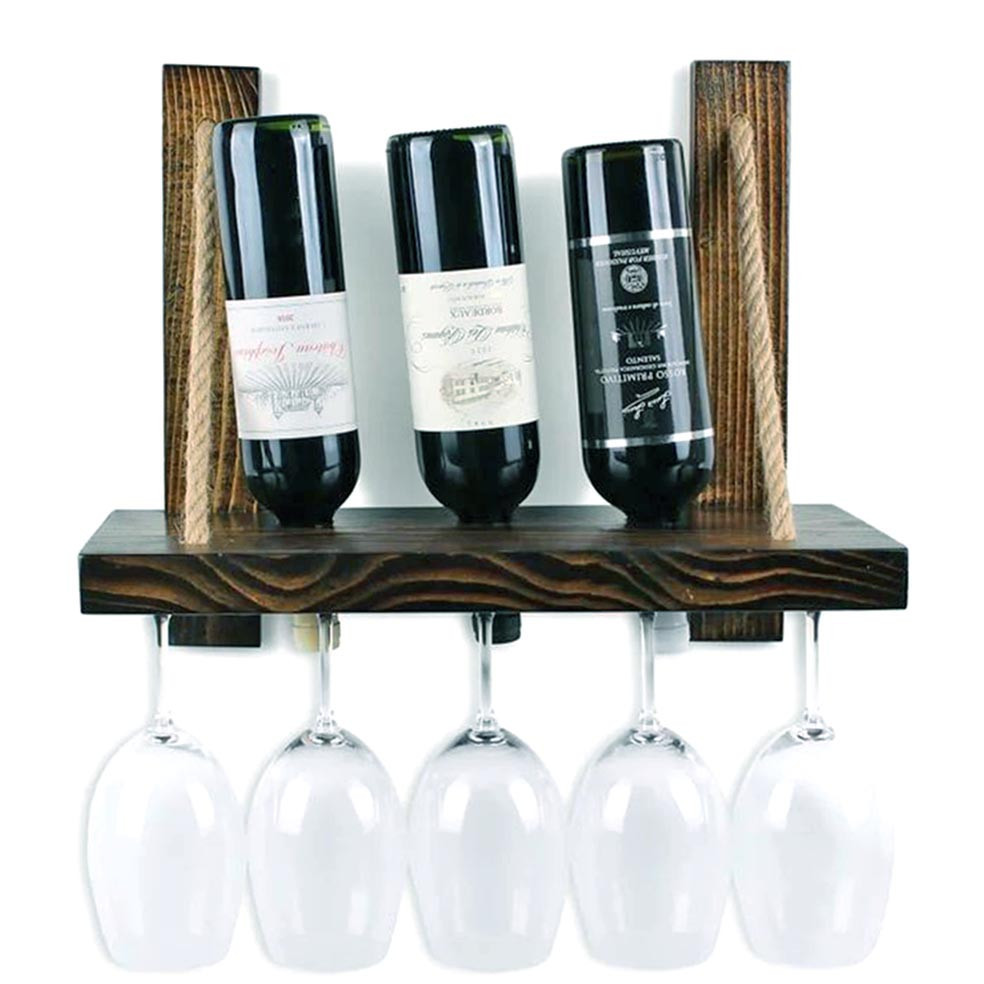 Настенная винная полка 