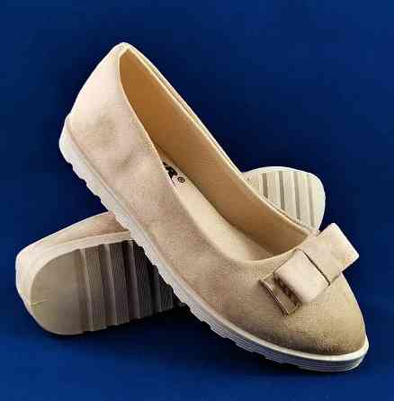 . Жіночі Балетки Бежеві Замшеві Мокасини Туфлі (розміри: 36) — 151 Дніпро