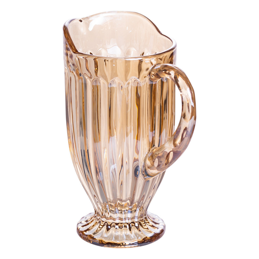 Набір глечик 1 л зі склянками 6 (шт) по 300 мл для напоїв, лимонадів, соку, води, мохіто Прозорий HP-19-2080GLD Київ - фото 3