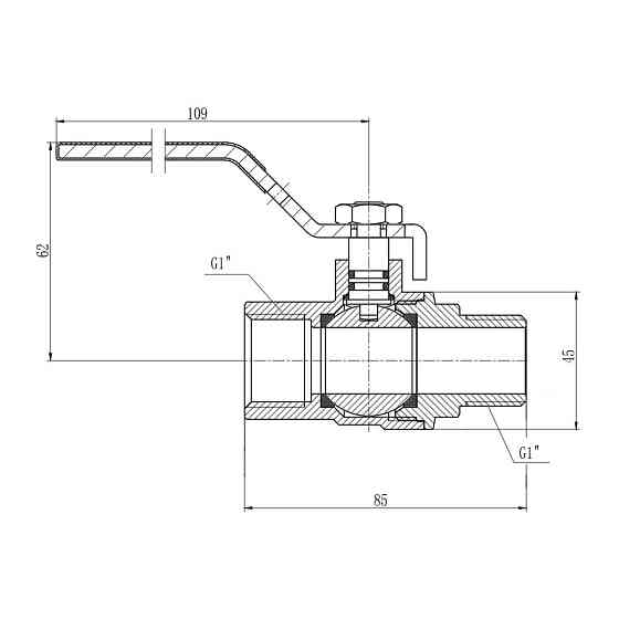 Кран кульовий Thermo Alliance Forte 1" ВН для газу (ручка) SF605G25 Київ