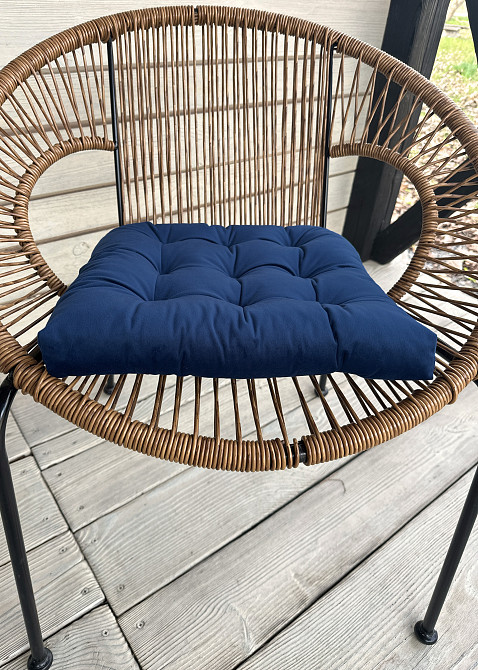 Подушка для стільців (40x40х5 см) Decorator Velour колір синій 84-113 Київ - фото 2