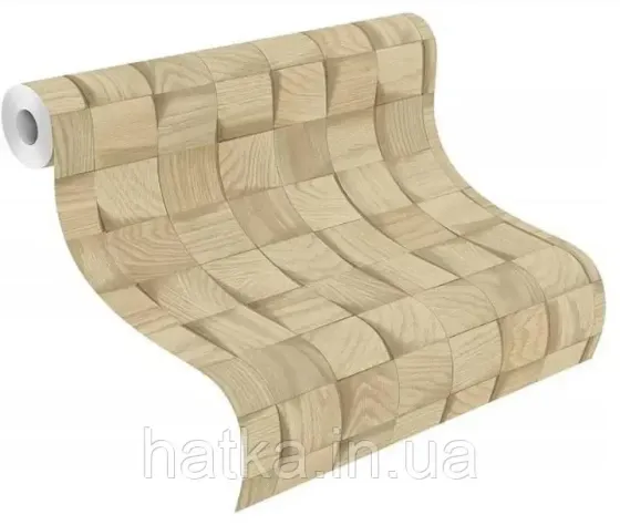 Шпалери вінілові на флізеліні Rasch Clasik 0,53х10 під дерево під паркет світло-коричневі Київ