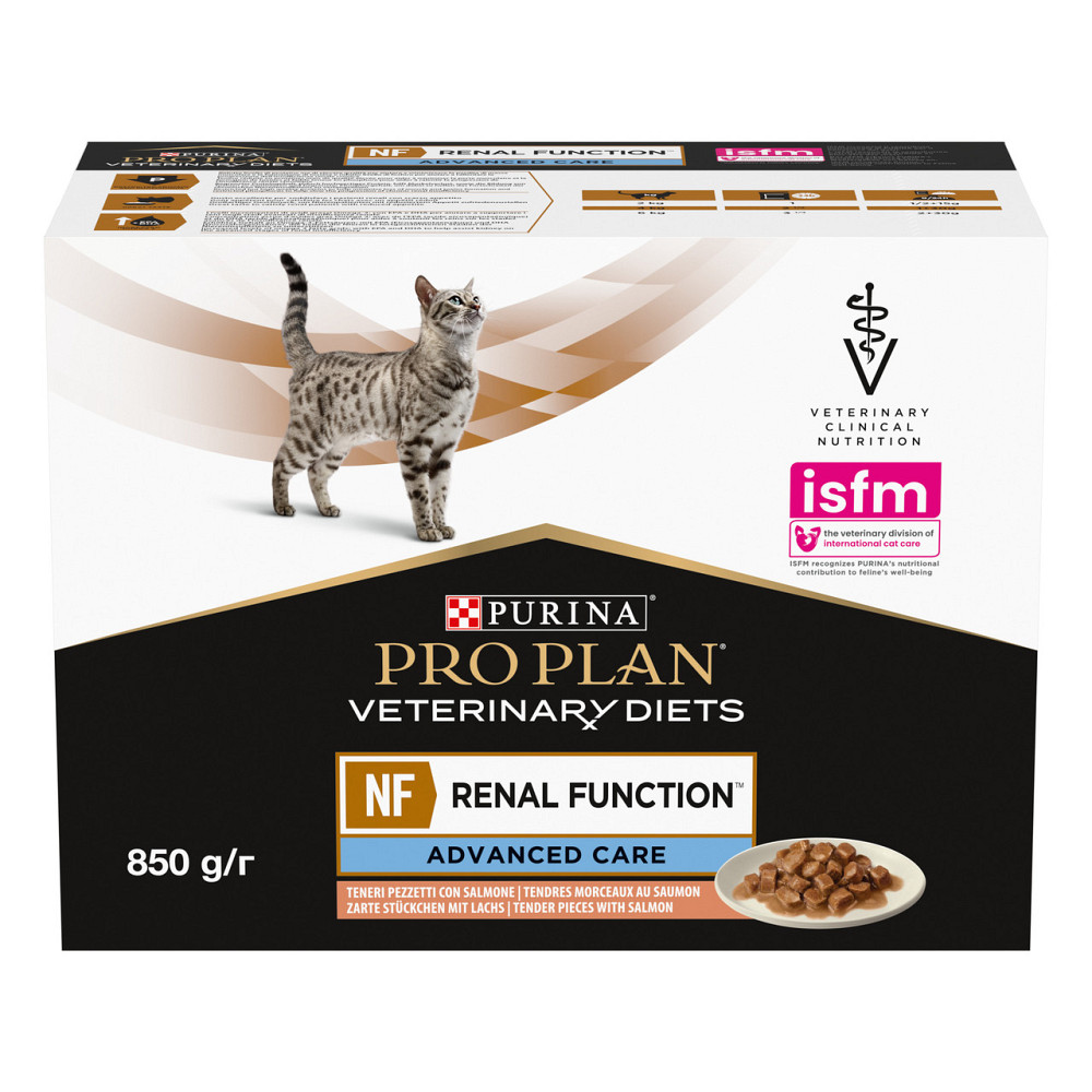 Вологий дієтичний корм PRO PLAN VETERINARY DIETS NF Renal Function Advanced Care для дорослих котів при патології нирок, з лососем, 10х85 г Київ - фото 2