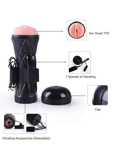 Вібро мастурбатор Masturbator-Vibrating Vagina cyber skinLatarka Sex Aura Київ - фото 6