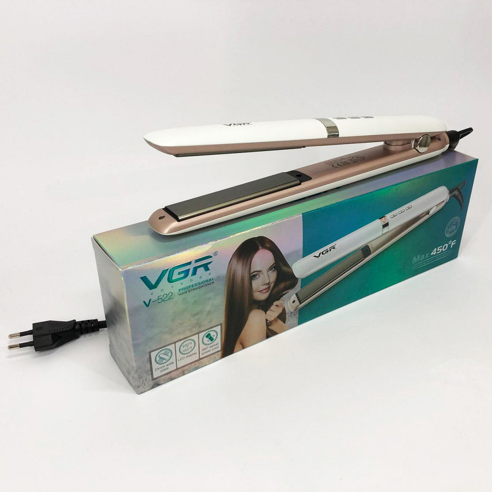Випрямляч для густого волосся VGR V-522, Дбайливий випрямляч волосся, Плойка вирівнювач YL-54 Львів - фото 17