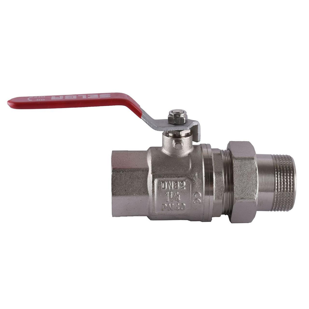 Кран шаровый прямой с американкой SELBA 1 1/4″ КР SL1509 Киев - изображение 1