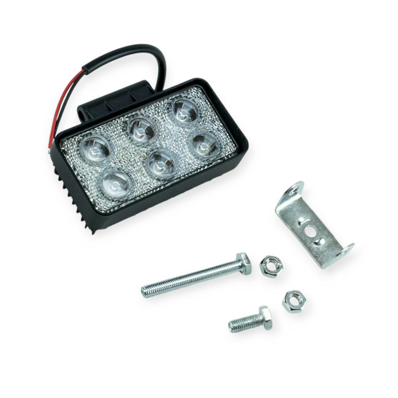 Фара LED прямокутна 110х60х50 (ДВШ) 18W дальній 3535 додаткова Мукачево - фото 1