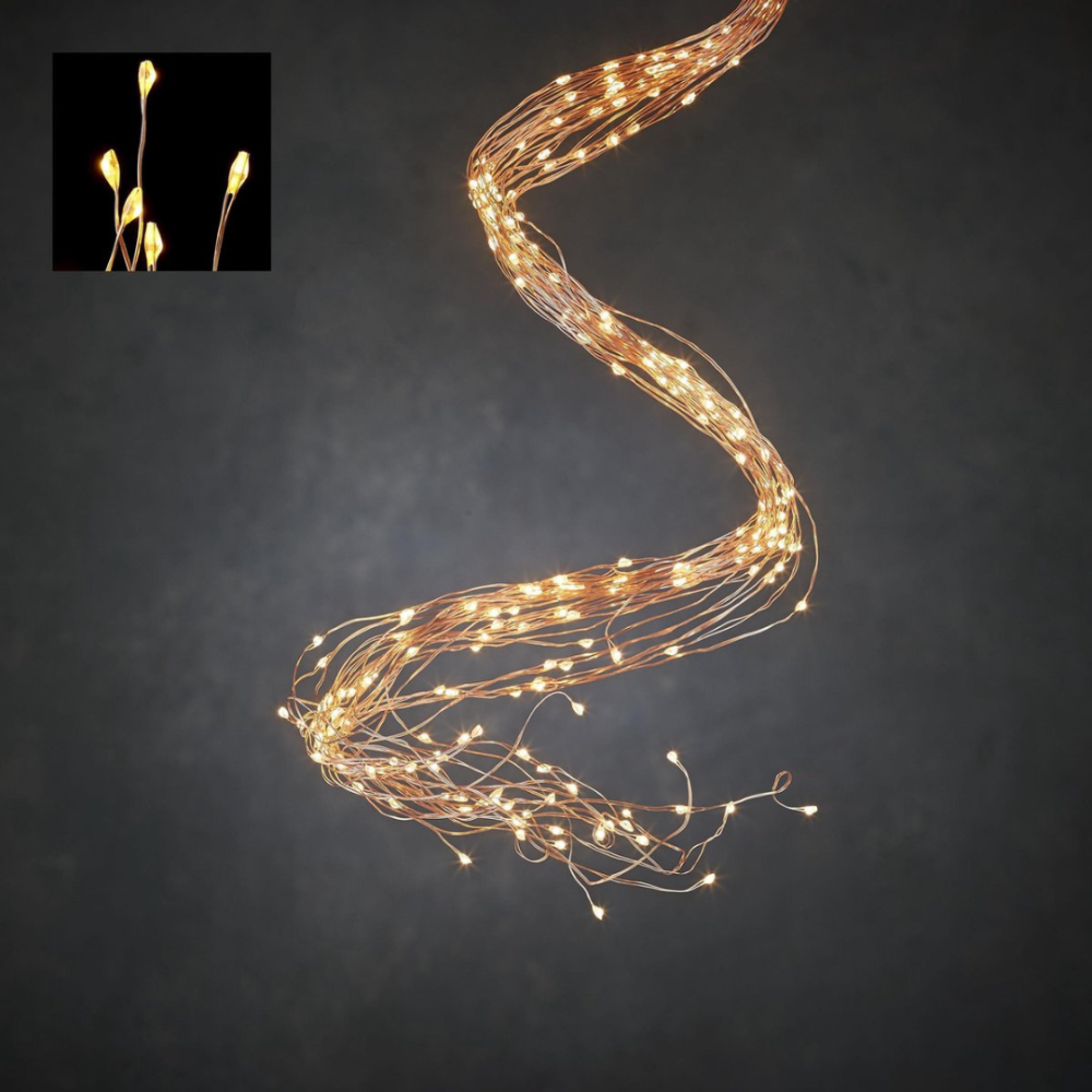 Роса пучок 3 метра 20 нитей Niki Light конский хвост с пультом управления 600L гирлянда для елки теплый белый Киев - изображение 7