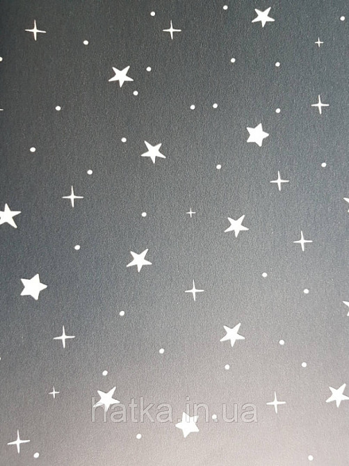 Шпалери флізелінові дитячі Caselio Our Planet зірки білі точки на темно синьому тлі світяться в темряві Київ - фото 3