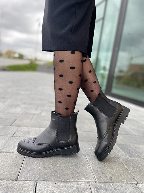 Черевики жіночі AMEDEA чорні натуральна шкіра зима (2790) Коломия - фото 8
