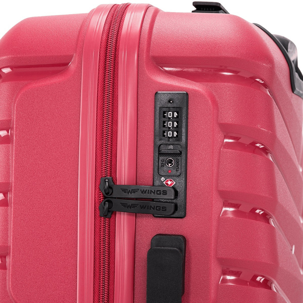 Валіза поліпропіленова WINGS PHX01 мала 55 см червона Київ - фото 6