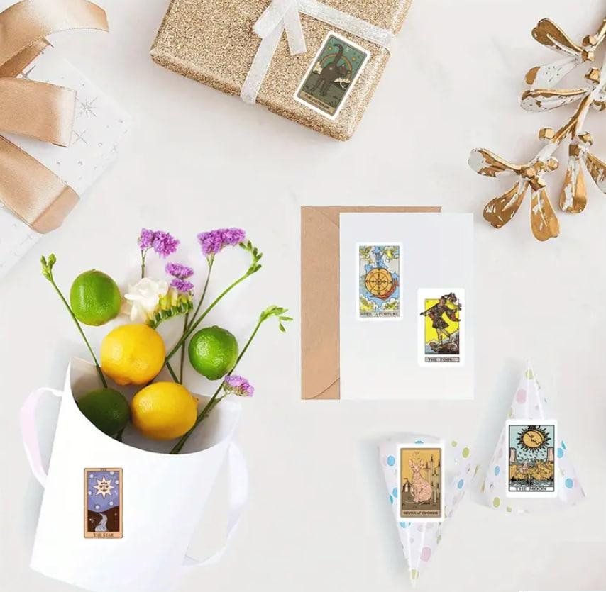 Наклейка карты Таро, водонепроницаемые наклейки для бутылки с водой, компьютера, ноутбука, набор 500 Киев - изображение 5