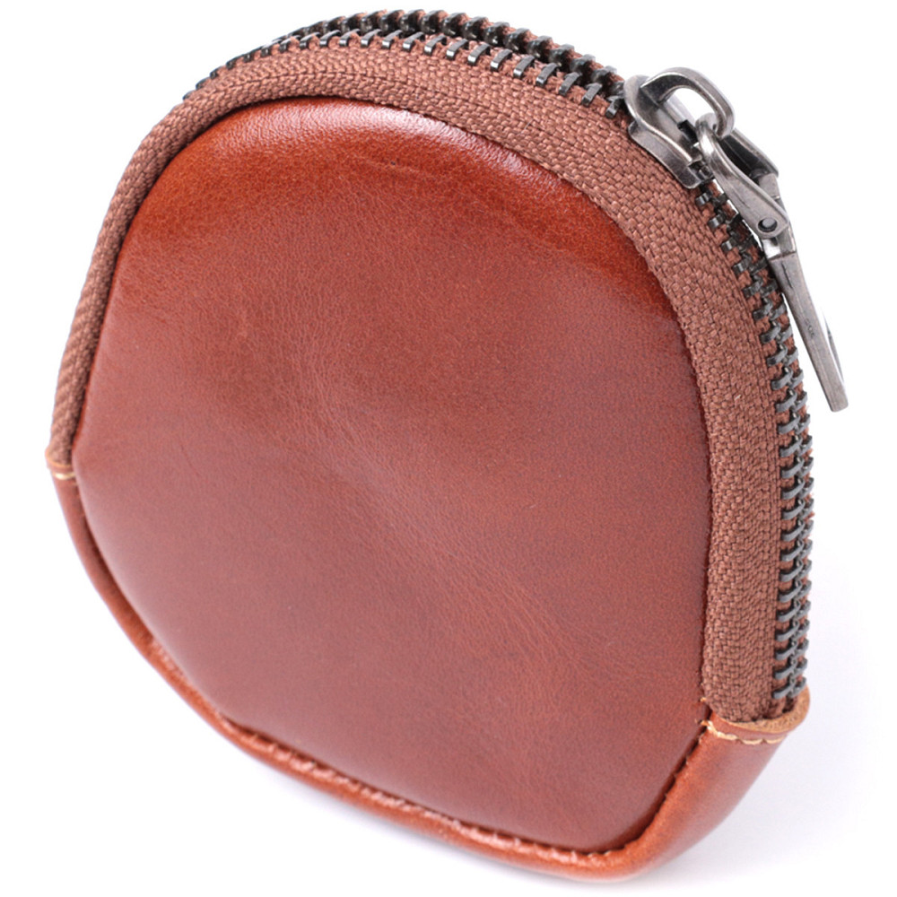 Компактний гаманець для монет із натуральної шкіри Vintage sale_15080 Коричневий Київ - фото 1