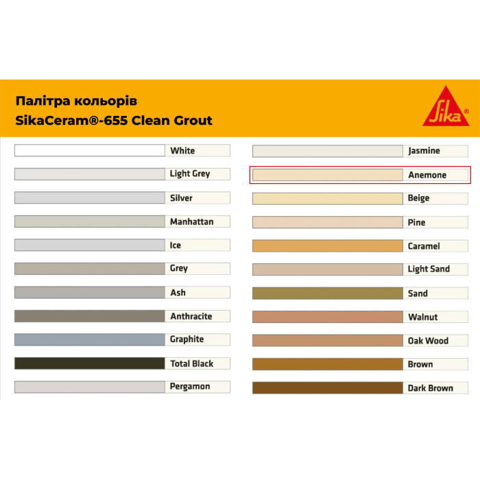 Затирка цементна для швів Sika Sikaceram-655 manhatt манхеттен 2 кг Киев - изображение 3